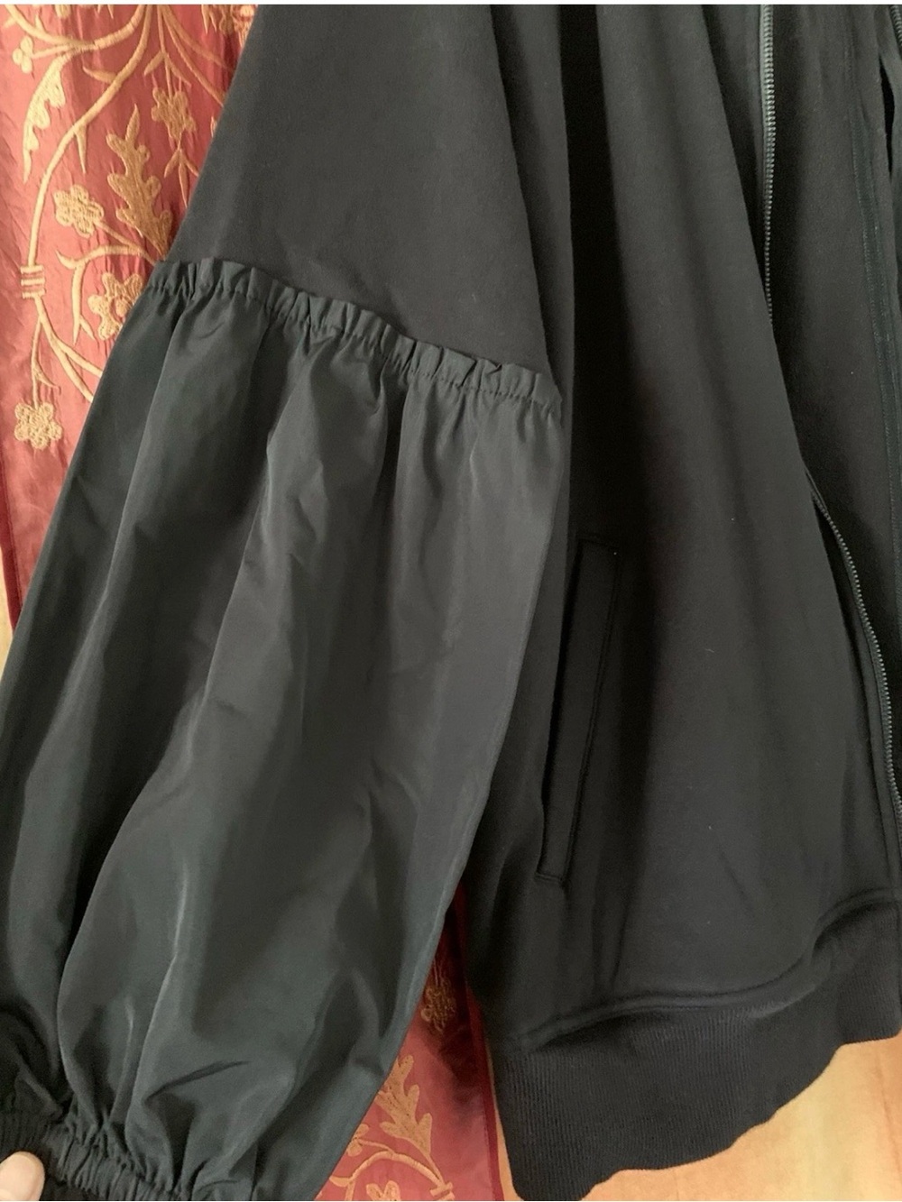 Athleta Hooded Zip-Front Bomber Jacket on my way triumph - Picture 13 of 16